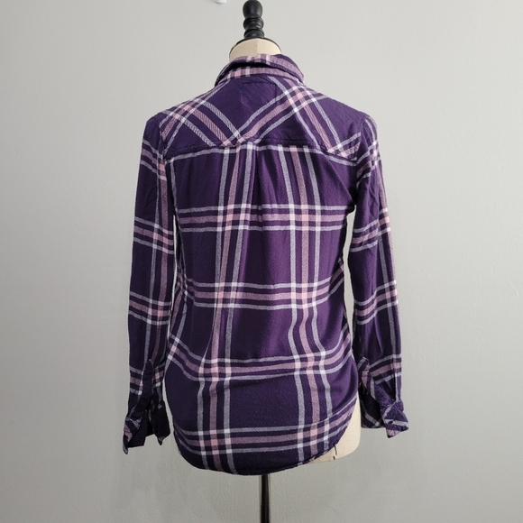 Rails Hunter Navy Petal Pink button down - Picture 7 of 8